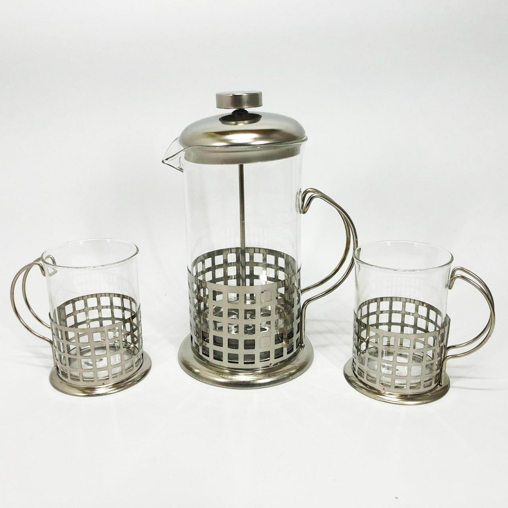 Френч-прес для заварювання кави UNIQUE UN-1155 0.6 л, Френч-прес з силіконовим кільцем SC-73 Львів - фото 11