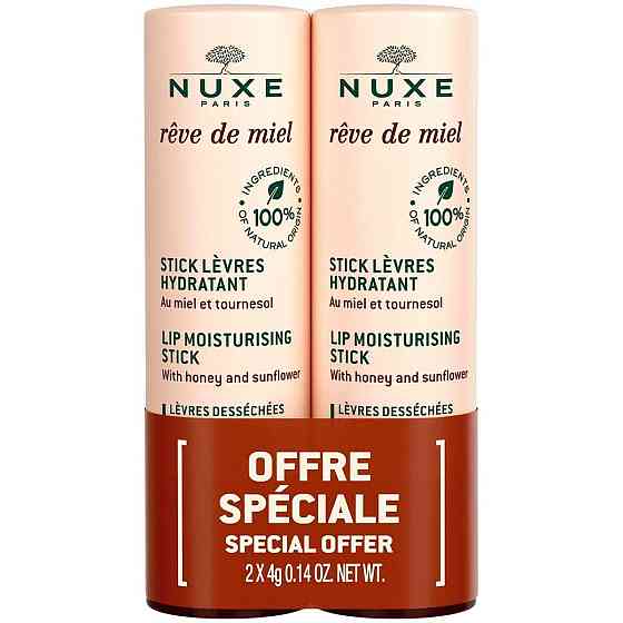 Нюкс Набор ДУО Медовая мечта стик для губ Nuxe Rêve de miel Stick lèvres kit, 2*4г Днепр