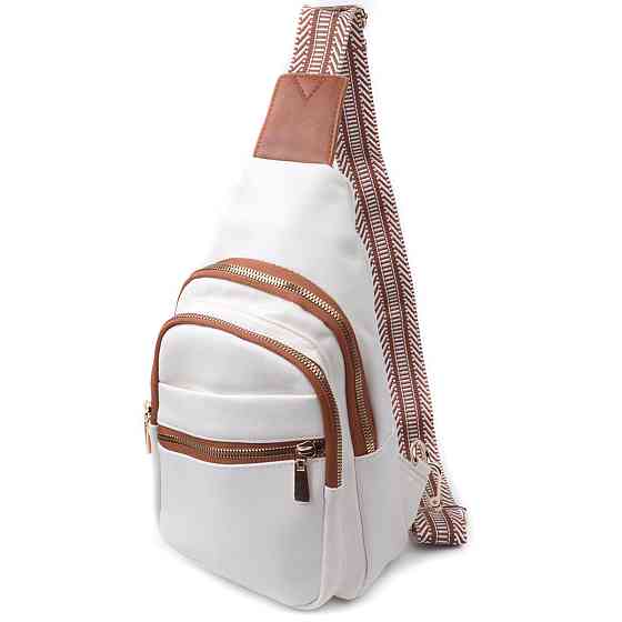 Стильна сумка жіноча з однією лямкою через плече з екошкіри Білий (Vintage) Київ