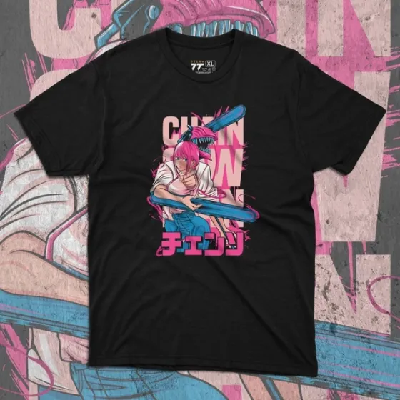 Футболка для подростка мальчика с принтом Человек Бензопила Денджи і Макіма Размер 160 Anime10477 Днепр