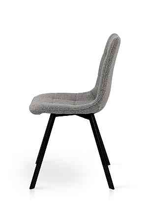 Стілець ФРЕШ (квадрат) чорний/букле сірий Киев