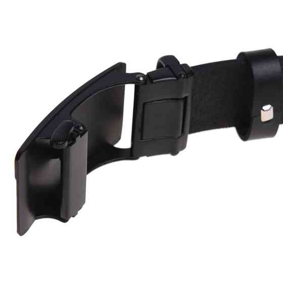 Автоматический пояс из натуральной кожи 115-125×3.5/ ремень на брюки для мужчины, черный Киев