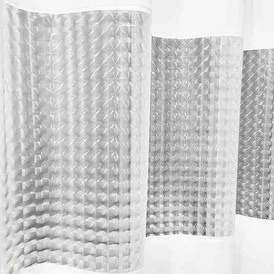 Шторка для душа и ванной с кольцами 180x180 см Bathlux водоотталкивающая,Белая Каменец-Подольский