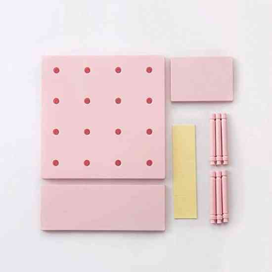 Подвесная настенная панель Skadis полка-органайзер на стену со сменными крючками розовая Винница