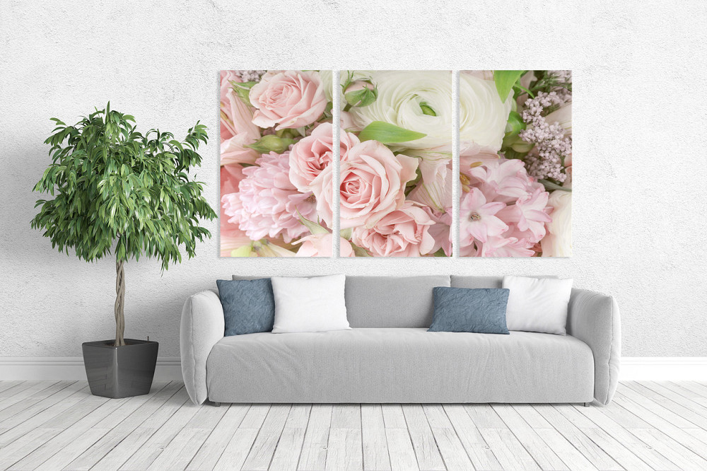 Модульна картина у вітальню/ спальню     Троянди   ART-027_3A 100х150 см Київ - фото 2