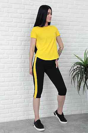 Спортивний костюм з бриджами "Dion" оптом | Норма Жовтий, 46-48 Київ