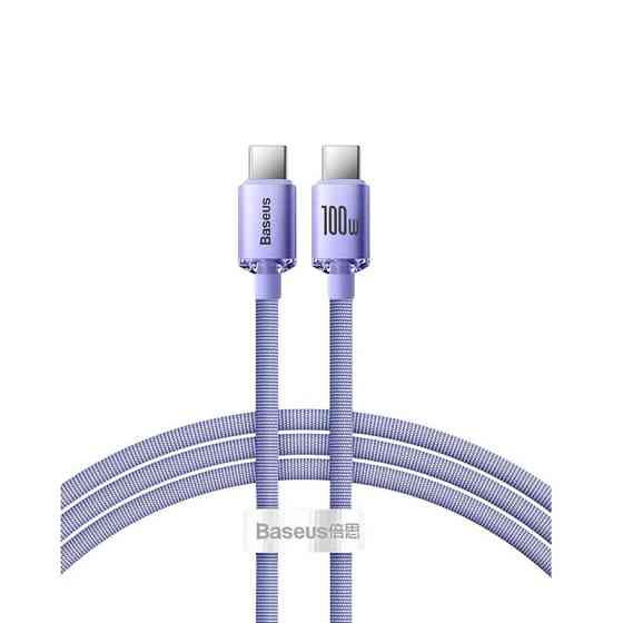 Кабель Baseus Crystal Shine Series Fast Charging Data Cable Type-C to Type-C 100W 1.2m Purple Київ