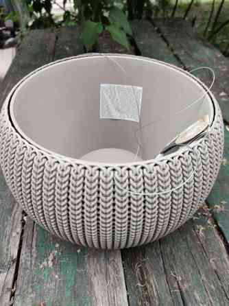 Підвісний горщик з кашпо для квітів Keter Cozies M, бежевий, 36 см Київ