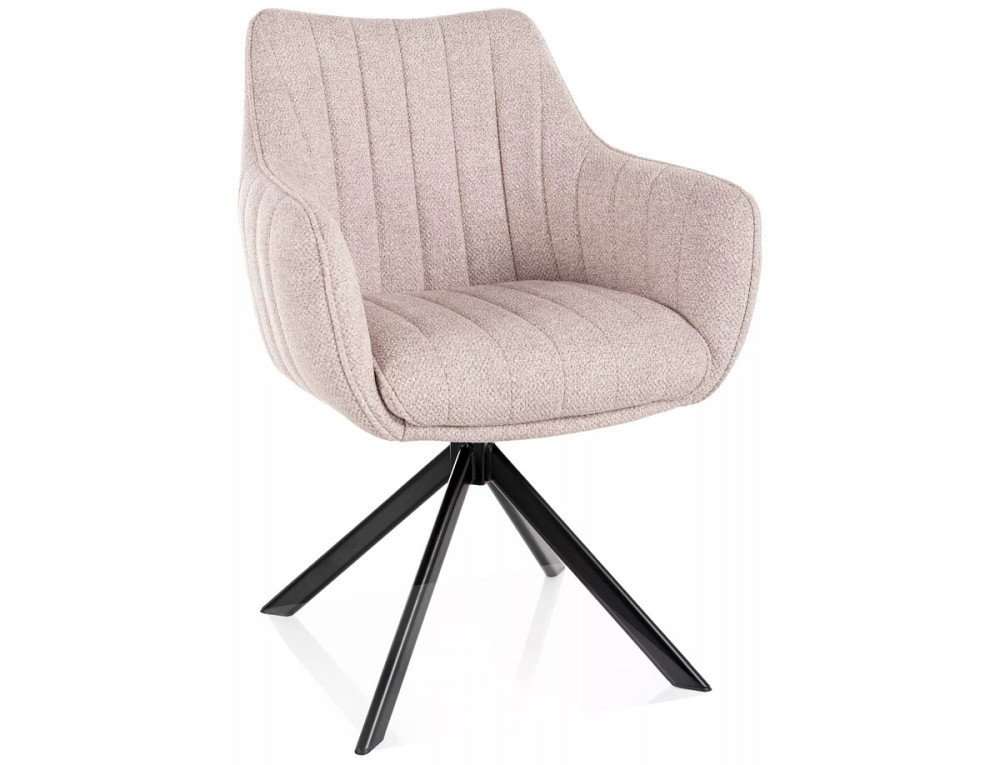 Стілець AZALIA LEO чорний каркас/світлий беж 23 Днепр - изображение 1