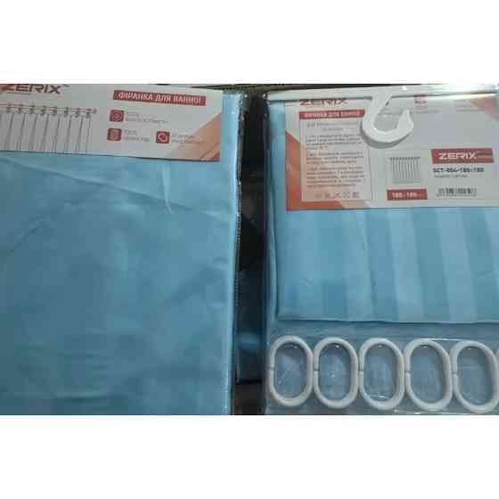 Шторка для ванной Zerix SCT-004-180x180 из полиэстера (Цвет голубой) (ZX4995) Киев
