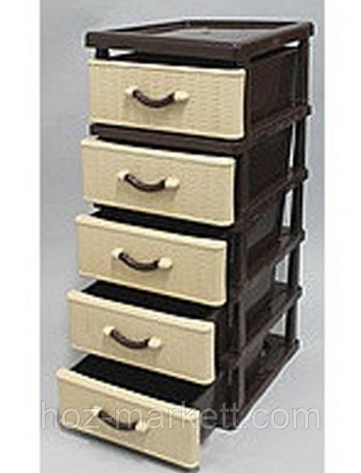 Комод пластиковый  мини на 5 ящиков Харьков - изображение 1