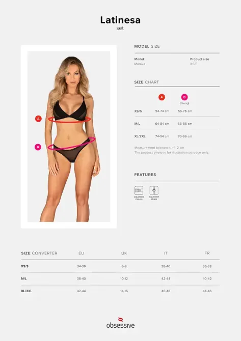 Комплект Obsessive Latinesa 2-pcs set M/L Львов - изображение 5