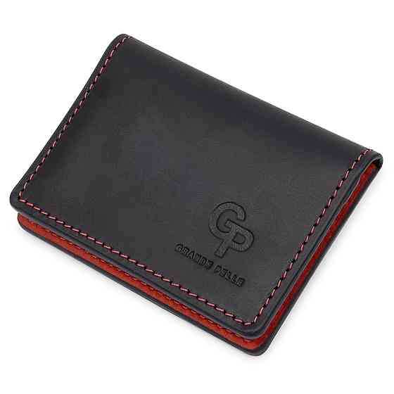 Кожаная винтажная обложка для прав GRANDE PELLE 11535 Черный Киев