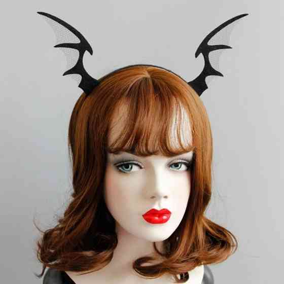 Обруч на Хэллоуин Крылья летучей мыши one size черный Киев