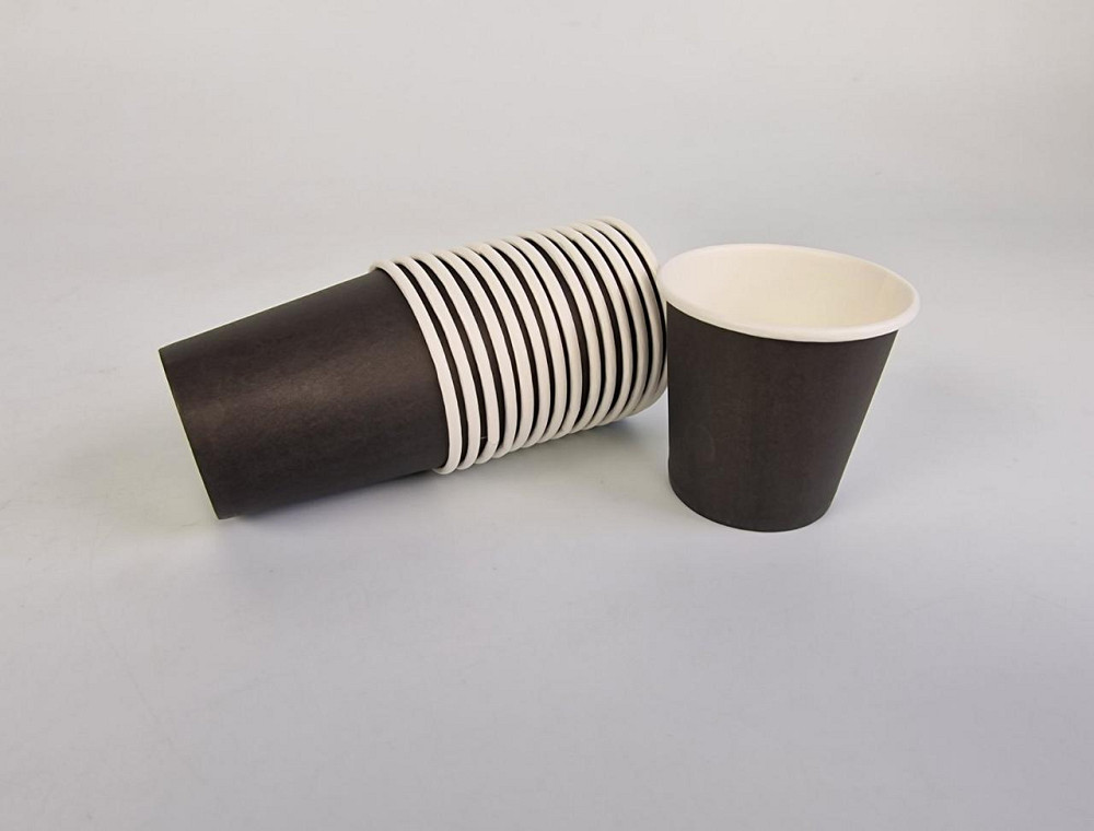 Паперові одноразові склянки 110 мл "ЧорНО/БІЛИЙ" (50 шт.) Харків - фото 1