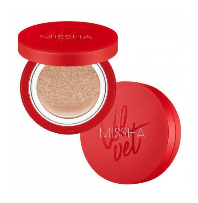 Тональный кушон для лица с матовым финишем Velvet Finish Cushion SPF50+/PA+++ №21 Missha 15 мл Киев - изображение 3
