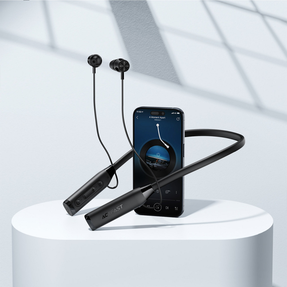 Беспроводные спортивные наушники ACEFAST N7 neck hanging wireless earphones Black Одесса - изображение 7