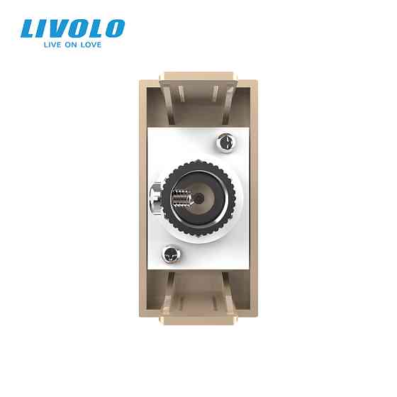 LIVOLO Телевізійна розетка LIVOLO, золота, модуль 0.5 поста, TV гніздо для антени / ресивера (V Коломия