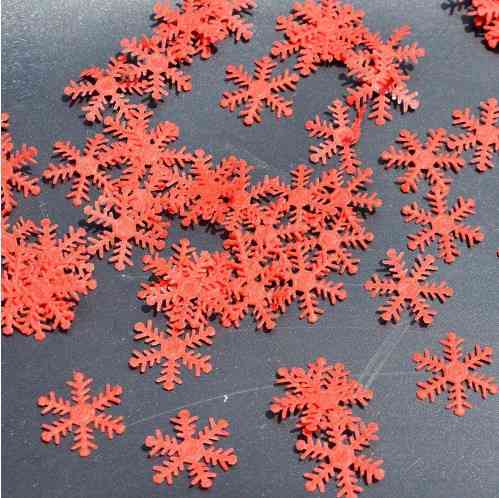 Декор снежинки 100 штук 25 мм красно-белый Киев