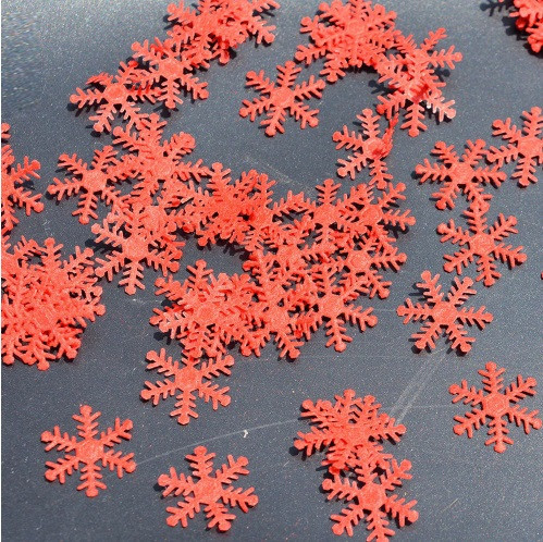 Декор снежинки 100 штук 25 мм красно-белый Киев - изображение 2