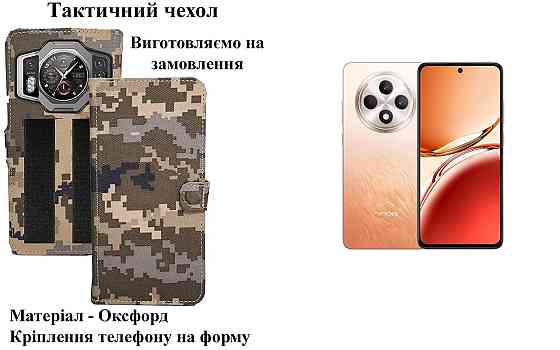 Тактический чехол для Motorola One Hyper, One Vision, One Zoom, крепится к снаряжению на липучке Киев