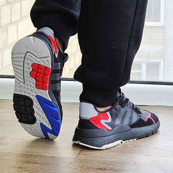 Літні Кросівки Adidas Jogger Сіточка Чорні Адідас Бігові Легкі (розміри: 41,42,43,44,45) Відеовідвід Дніпро