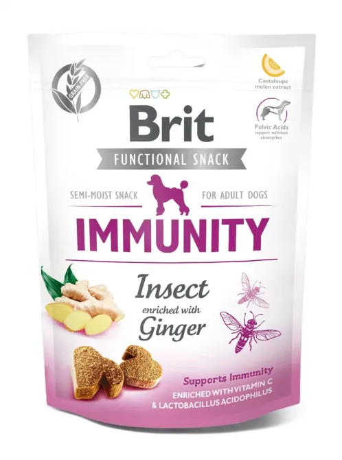 Лакомство для укрепления иммунитета у собак Brit Care Immunity с насекомыми и имбирем 150 г Винница - изображение 1