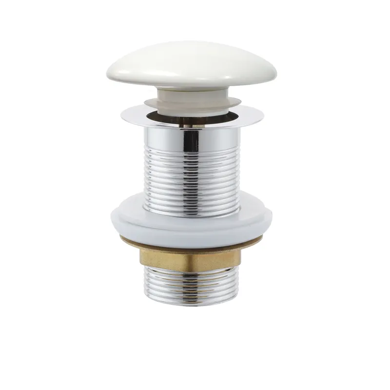 Донний клапан для раковини Mixxus POP-UP-09 WHITE 1 1/4" CLICK-CLACK білий без переливу (AC3567) Чернівці - фото 1