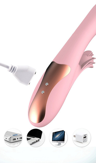 Вібратор з підігрівом Lilo USB -Pink Sex Aura Київ - фото 5