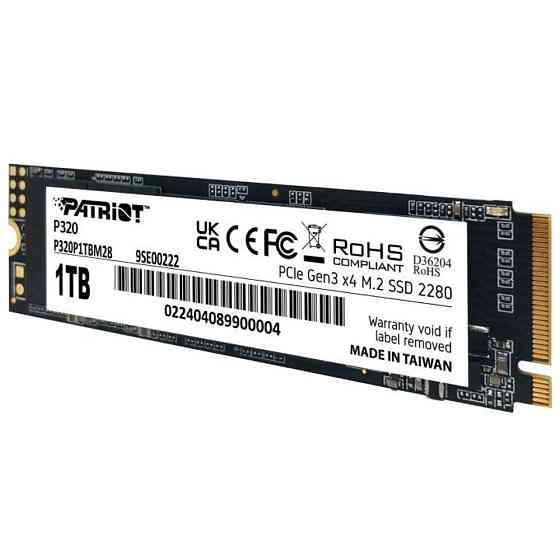 Накопичувач SSD M.2 Patriot P410 1TB NVMe 2280 PCIe Gen4 x4 5000/4500 TLC Одеса