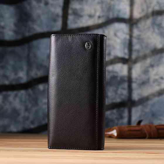 Солидный женский кошелек из натуральной кожи ST Leather 23088 Черный Киев