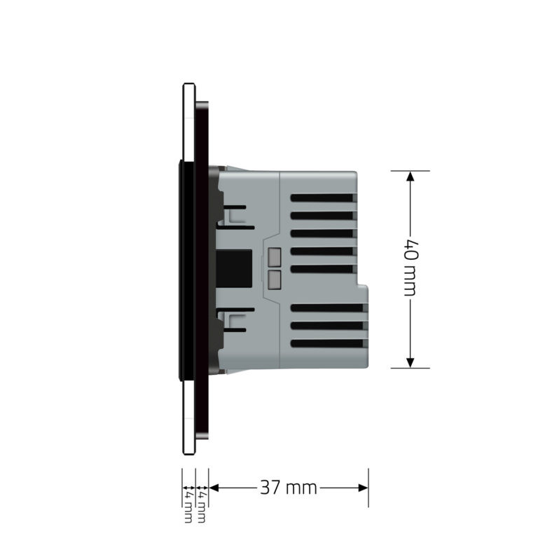 LIVOLO Електрична розетка з USB Type-C 18Вт для зарядки, з заземленням, LIVOLO, чорна, скляна р Коломия - фото 7