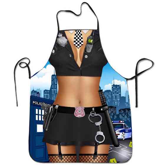 Фартух з приколом поліцейська 80 на 60 см різнобарвний Київ