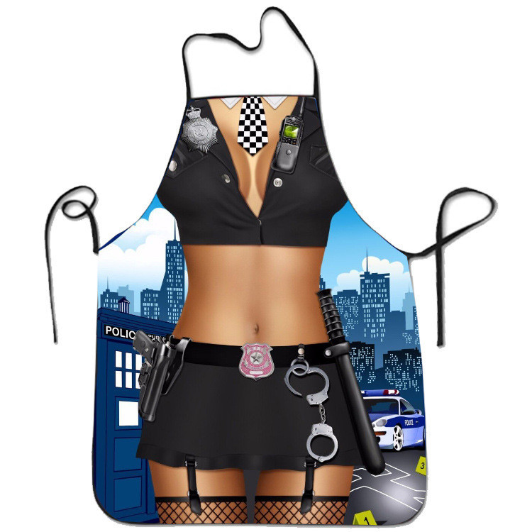 Фартух з приколом поліцейська 80 на 60 см різнобарвний Київ - фото 1