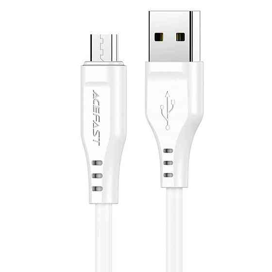 Кабель ACEFAST C3-09 USB to Micro 2,4A, 1.2m, TPE, TPE connectors, White Київ