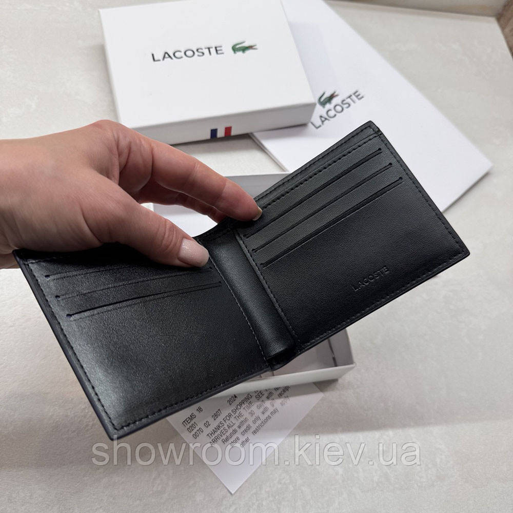 Чоловіче портмоне Lacoste (1717) подарункова упаковка Київ - фото 5