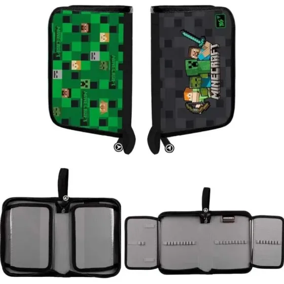 Пенал твердий "YES" 533593 одинарний з двома клапанами HP-04 Minecraft, шт Київ