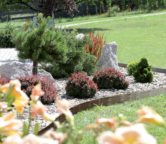 Бордюр садовий Prosperplast GARDEN BORDER, коричневий, 3,9 м Київ