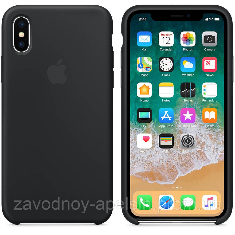 IPhone X XS 10 Чохол чорний Silicone Case (Black) Одеса - фото 1