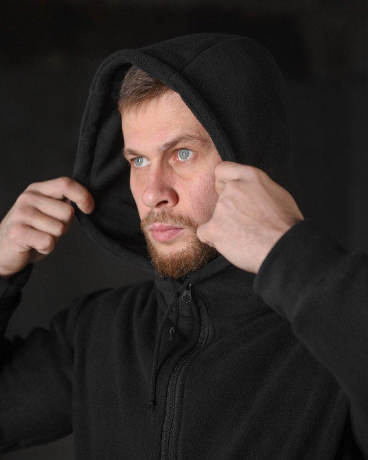 Флісовий спортивний костюм чорний ВТ4792 Одеса - фото 5