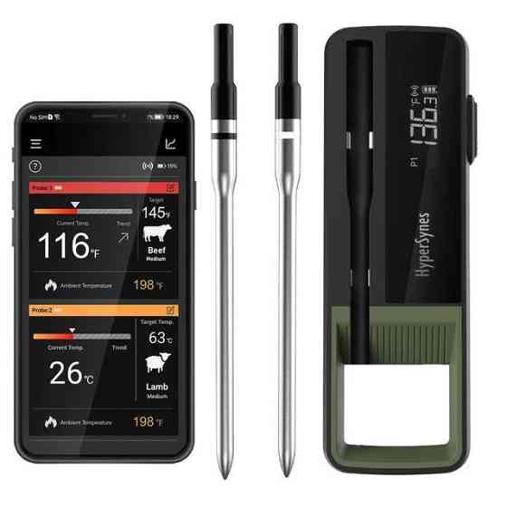 Термометр бездротовий з 2 щупами Bluetooth GRILLI 777227 Код: 012396 Рівне