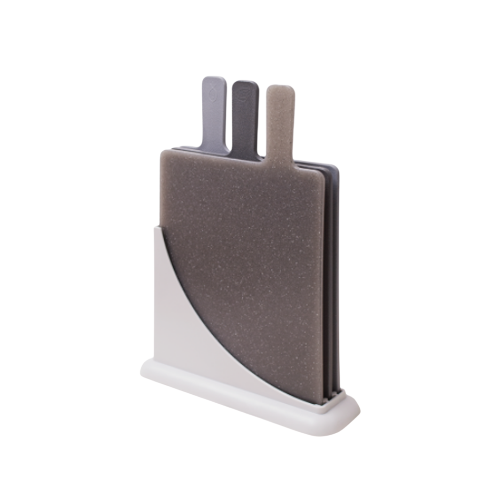 Набір дошок кухонних 24*8*35см (3 дошки) пластик сірий 169079 Алеана Житомир - фото 1