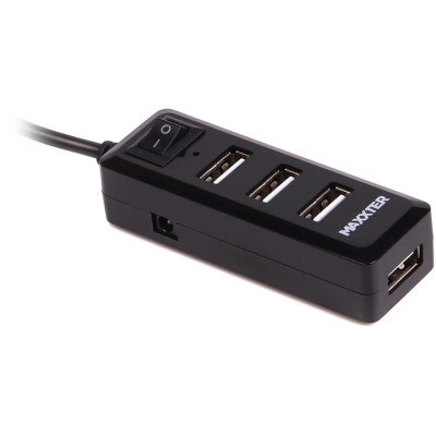 Концентратор Maxxter USB 2.0 to 4xUSB + charger 5V 1A (HU2A-4P-AC-03) Винница - изображение 2