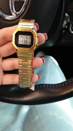 Жіночий спортивний годинник Skmei 1433 Singapore Золотистий Вінниця