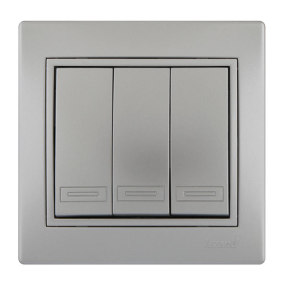 MIRA сірий металік Вимикач внутрішній 3кл зі вставкою Лезард Житомир