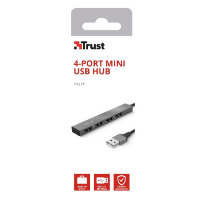 Концентратор Trust Halyx Aluminium 4-Port Mini USB Hub (23786_TRUST) Вінниця - фото 7