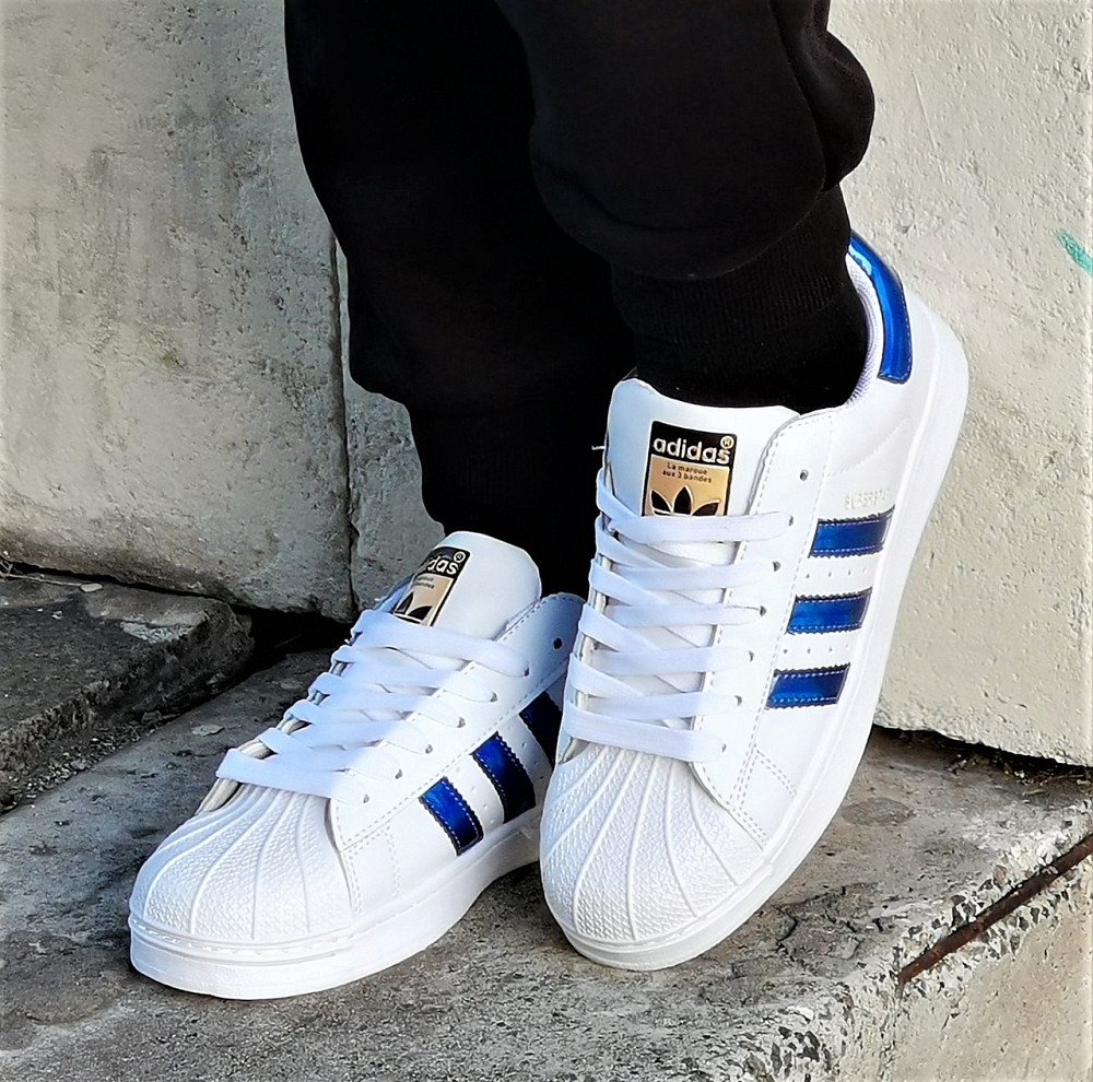 Кросівки Adidas Superstar Білі Адідас Суперстар Шкіряні (розміри: 36,37,38,39,40) — 29-7 Відео Огляд Дніпро - фото 2
