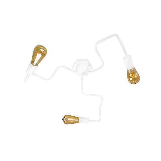 Потолочная люстра паук лофт белая 3 лампы Laminari NL 5526-3 W Одесса