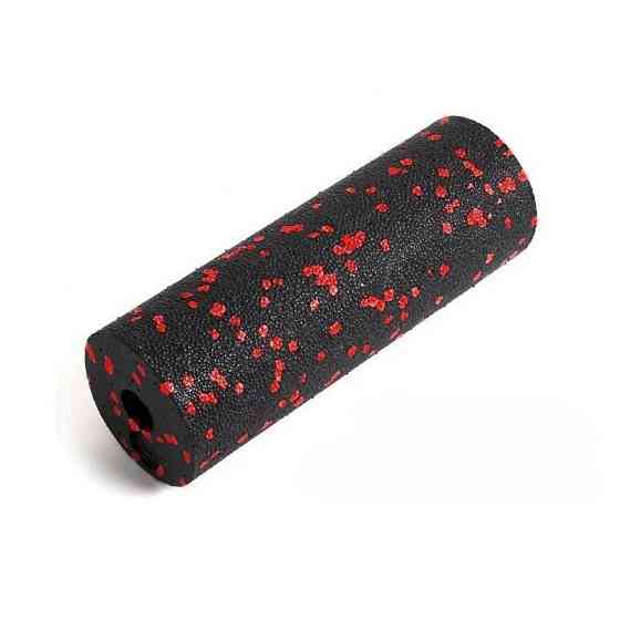 Набір для масажу та йоги PowerPlay PP_4091 EPP (2 м'ячики + валик масажер 15*5,3 см.) Red + резинка  Каменское