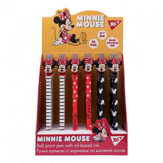 Ручка олійна "Yes" 412078 "Minnie Mouse", 0,7 мм, синяя, шт Київ